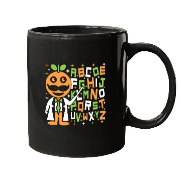 Discover Orange Dad Alphabet Teacher Mugs