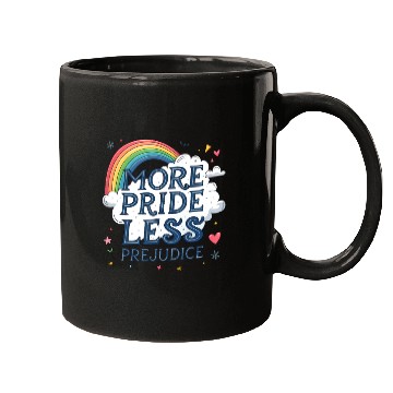 Discover More Pride Less Prejudice Rainbow Pride Month LGBT Mugs
