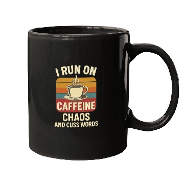 Discover Caffeine Chaos Retro Design Mugs
