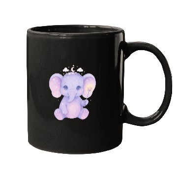 Discover Celestial Baby Elephant Magical Nursery Girl Art Mugs