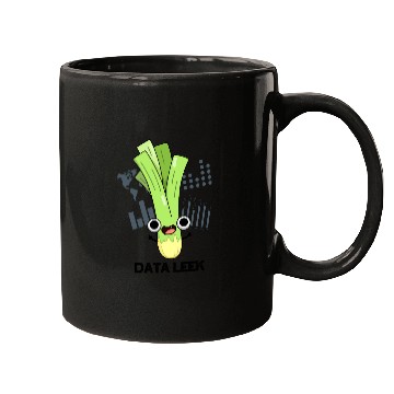 Discover Data Leek Funny Computer Veggie Pun Mugs