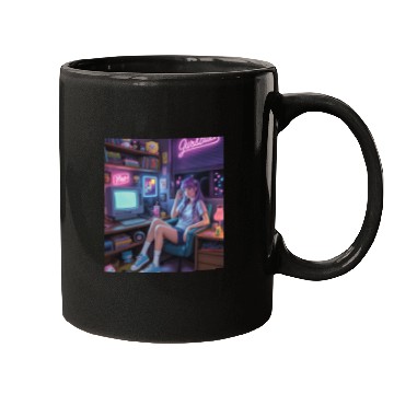 Discover Y2K Gamer Girl Vibes – Retro Tech & Neon Room Aest Mugs