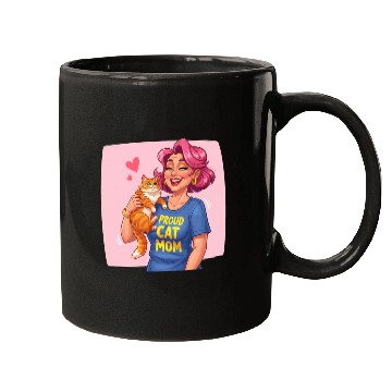 Discover Proud Cat Mom Style Mugs
