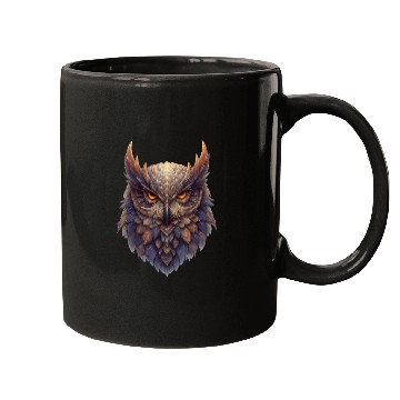 Discover Eagle Owl Illustration Mugs