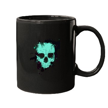 Discover Neon Splatter Skull Mugs