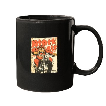 Discover Monkey Mayhem – Vintage Ape on a Motorcycle Mugs