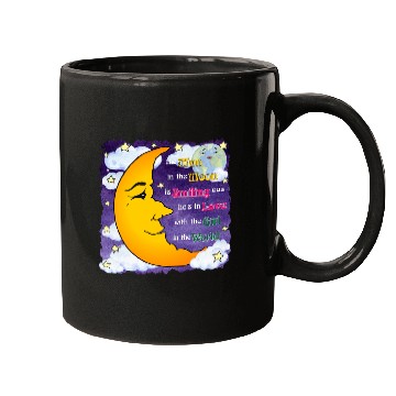 Discover Man in the Moon w Clouds Mugs