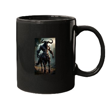 Discover Dark Minotaur Warrior Fantasy Art Mugs