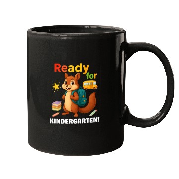 Discover Squirrel Ready for Kindergarten Back to School Mugs