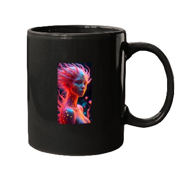 Discover Digital Phoenix - Ethereal Woman with Etherea Ener Mugs