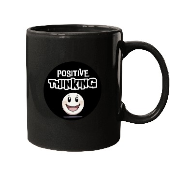 Discover Smiling Character Positive Thinking Design Mugs