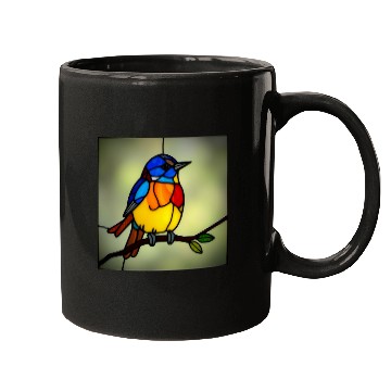 Discover STAINED GLASS BIRD Mugs