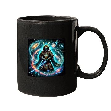 Discover Celestial Samurai Warrior Galaxy Sword Art Mugs