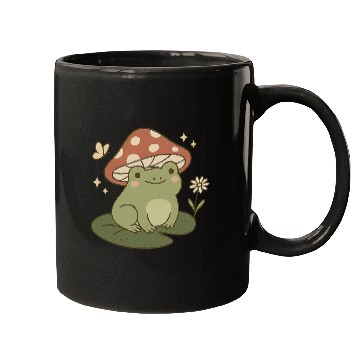 Discover Frog Mushroom Cottagecore Mugs