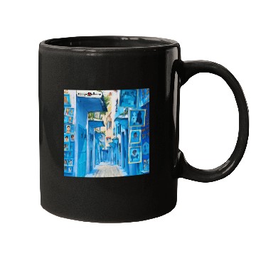 Discover Chefchaouen Blue City Landscape Mugs