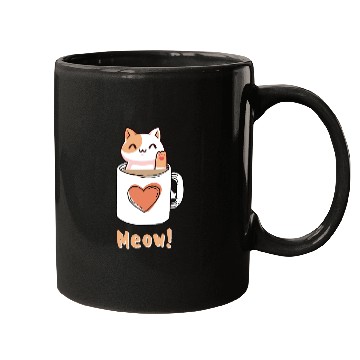 Discover Fluffy kitty tea for women Mugs