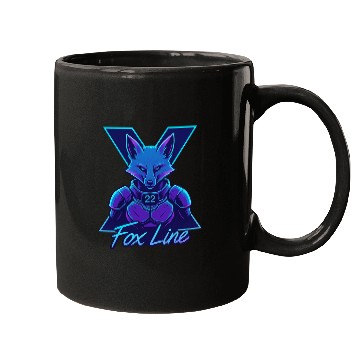 Discover Fox Line Neon X22 Mugs