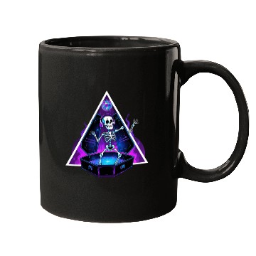 Discover Neon Dancing Skeleton in Coffin Mugs