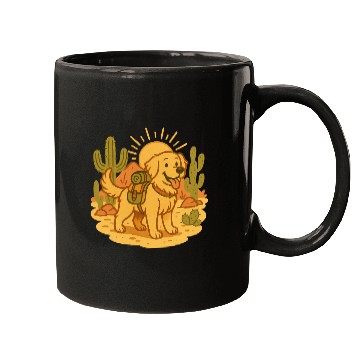 Discover Golden Retriever Desert Hike Mugs