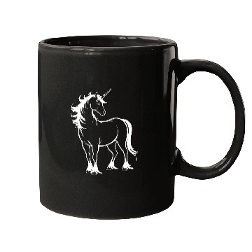Discover Majestic Unicorn Outline Mugs