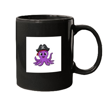 Discover Friendly Octopus Pirate Mugs -Cute Ocean Animal