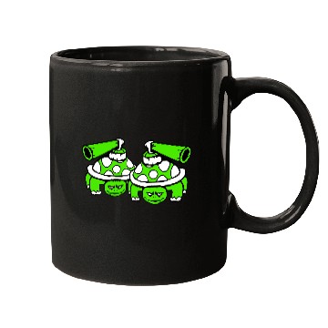 Discover 2 turtles shell gun shooting war attack tank team Mugs