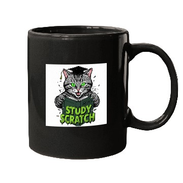 Discover Studious Jungle Leopard Illustration Mugs