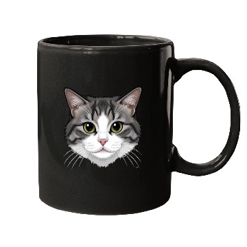 Discover Realistic Cat Face – Feline Charm in Every Detail Mugs