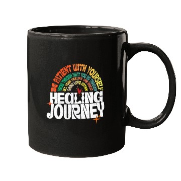 Discover Healing Journey Positive Retro Typography Mugs