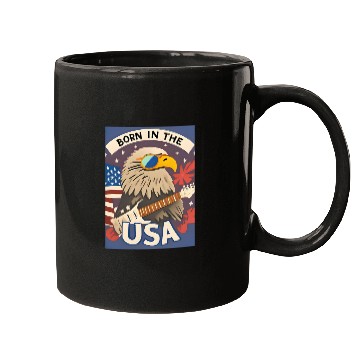 Discover Born in the USA Bald Eagle Rock Guitar Mugs