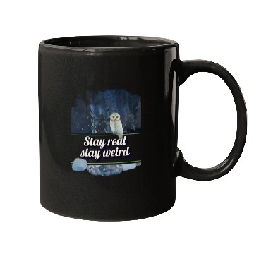 Discover Stay Real Stay Weird – Forest Owl Mugs
