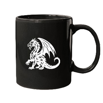 Discover Mythic Dragon Emblem Design Mugs