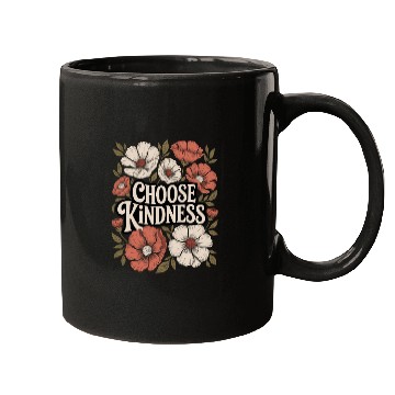 Discover Choose Kindness Boho Flower Vintage Positivity Mugs