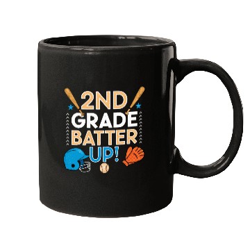 Discover 2nd Grade Batter Up Baseball School Back to Class Mugs