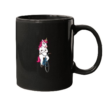 Discover Grumpy Unicorn on Bike – For Cyclists Mugs