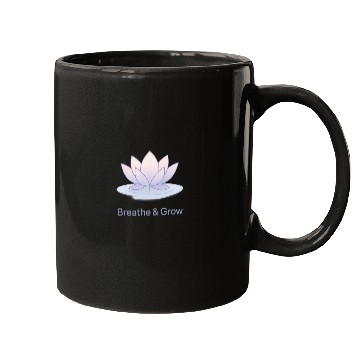 Discover Breathe & Grow – Calm Lotus Minimal Design Mugs