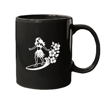Discover Surfing Hula Mugs