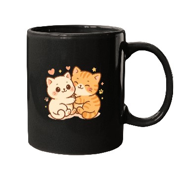 Discover Cute Kittens Embracing Heartwarming Design Mugs
