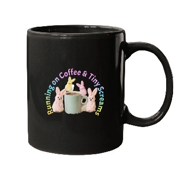 Discover Running on Coffee and Tiny Screams Funny Mom Mugs
