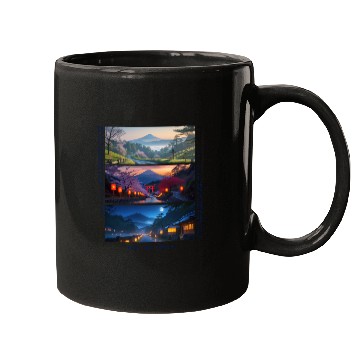 Discover 003 - Serene Mount Fuji Nightscapes Mugs