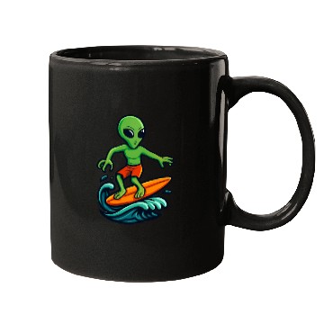 Discover alien surfing Mugs