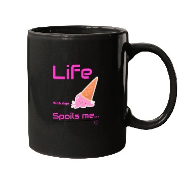 Discover Whimsical Ice Cream Life Sentiment Mugs
