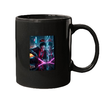 Discover Cyberpunk Samurai Girl Mugs