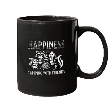 Discover Happiness is Camping With Friends Mugs