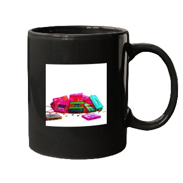 Discover Vibrant Retro Cassette Tape Pattern Mugs