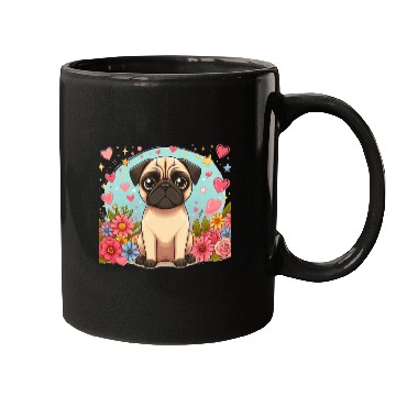 Discover Pug Dog Portrait Mugs