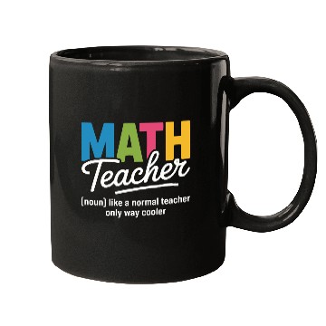Discover Colorful Math Teacher Illustration Mugs