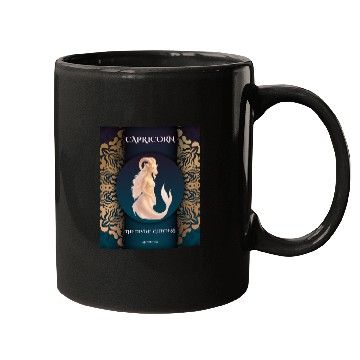 Discover Capricorn Divine Goddess Illustration Mugs