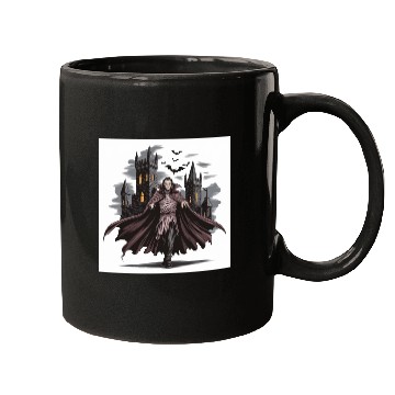 Discover Vampire Count Gothic Castle Print Mugs