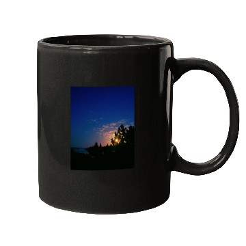 Discover Serene Sunset Over Night Pines Mugs